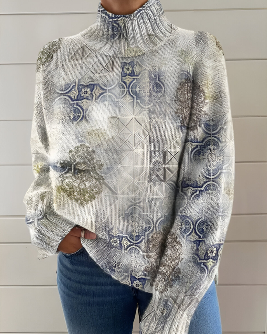 Edda™ | Casual Grafische Gebreide Trui 10