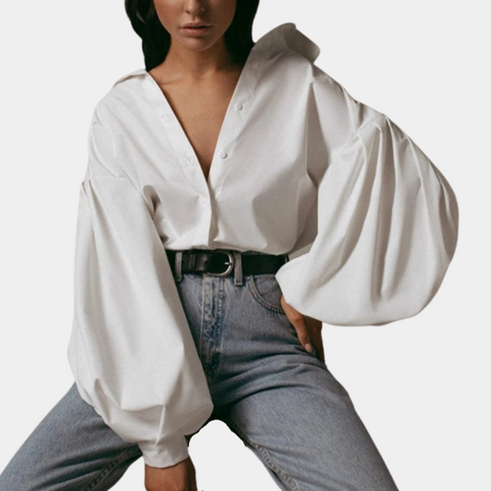 Elegante Damenbluse mit Bezaubernden Puffärmeln - Raimona 2