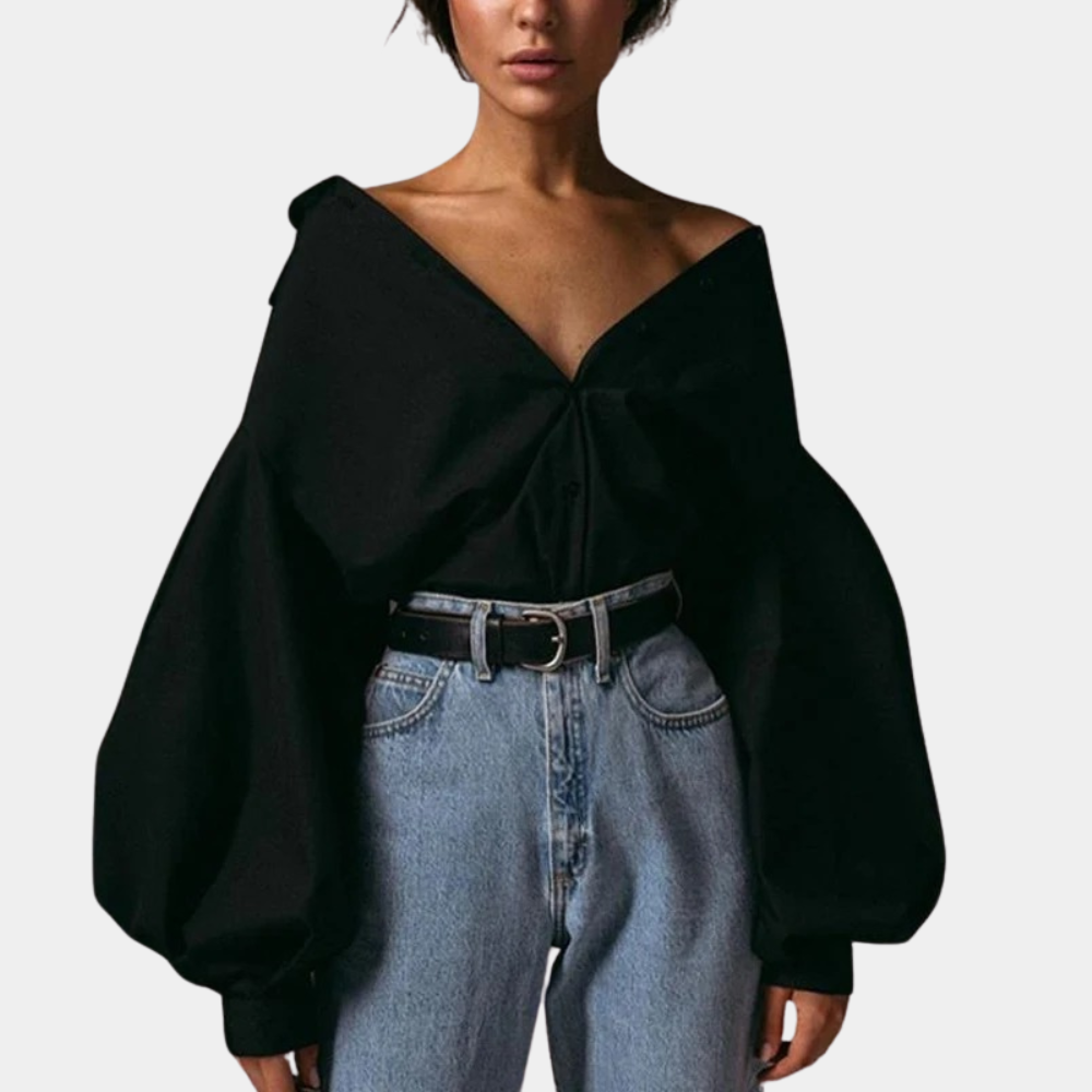 Elegante Damenbluse mit Bezaubernden Puffärmeln - Raimona 4