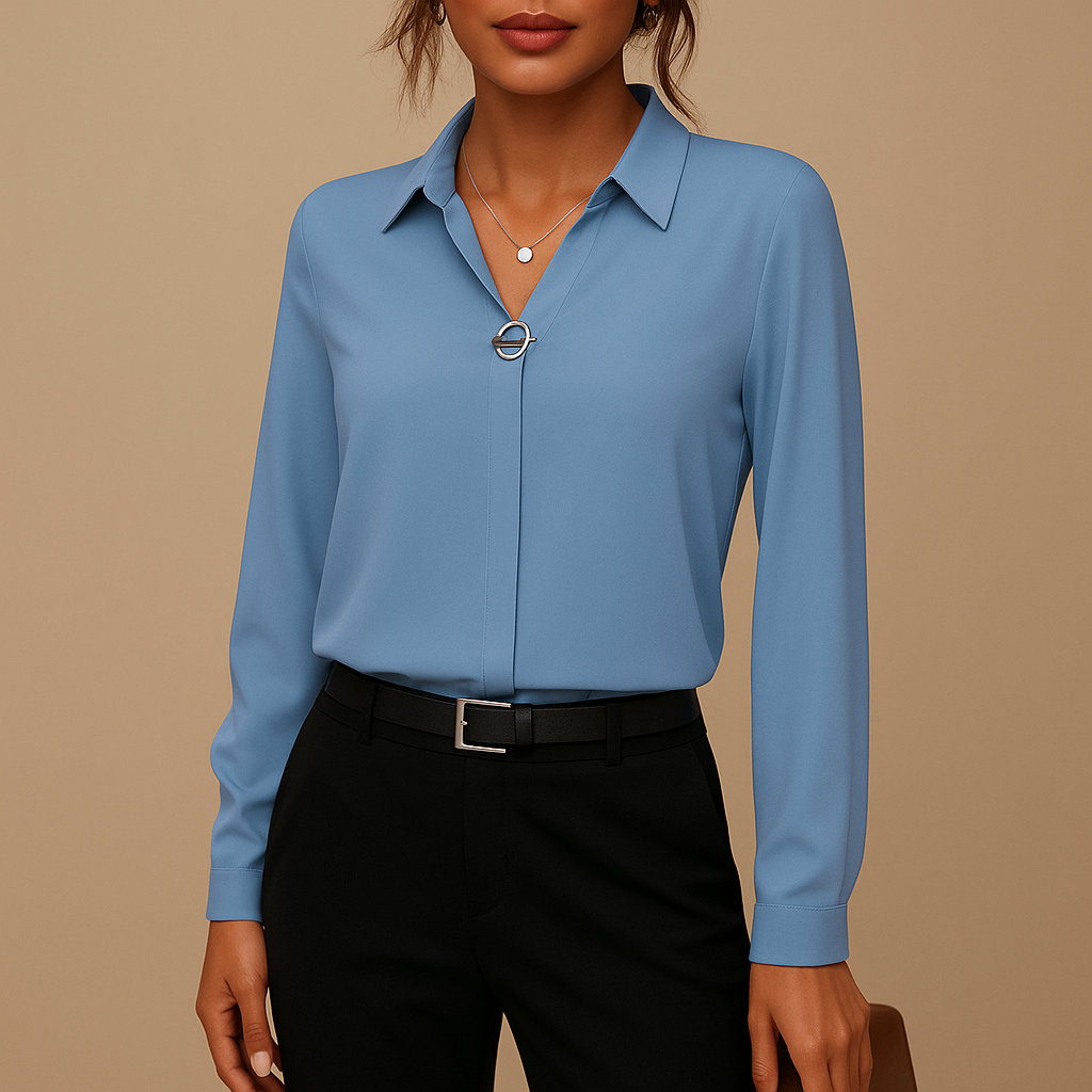 Elegante Effen Blouse Dames | Getailleerde pasvorm & tijdloze uitstraling