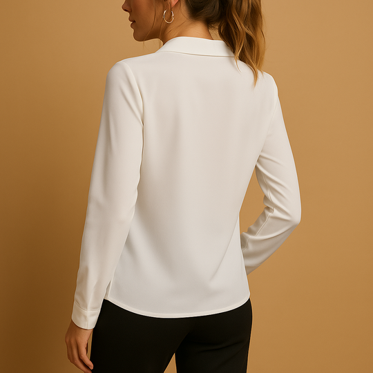 Elegante Effen Blouse Dames | Getailleerde pasvorm & tijdloze uitstraling