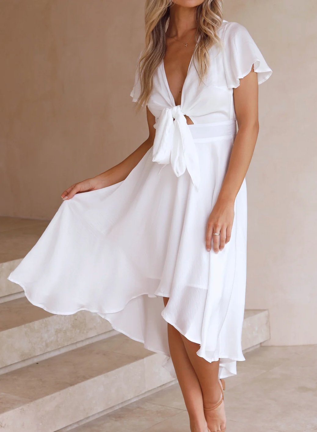 Elegante Jurk | Taille-accentuerend Strikdetail