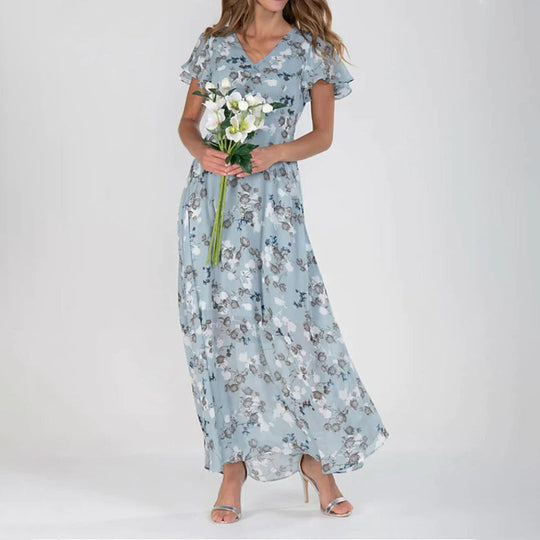 Elegante Maxi Jurk | Flatterend Silhouet & Zwierige Valling