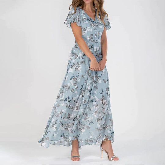 Elegante Maxi Jurk | Flatterend Silhouet & Zwierige Valling