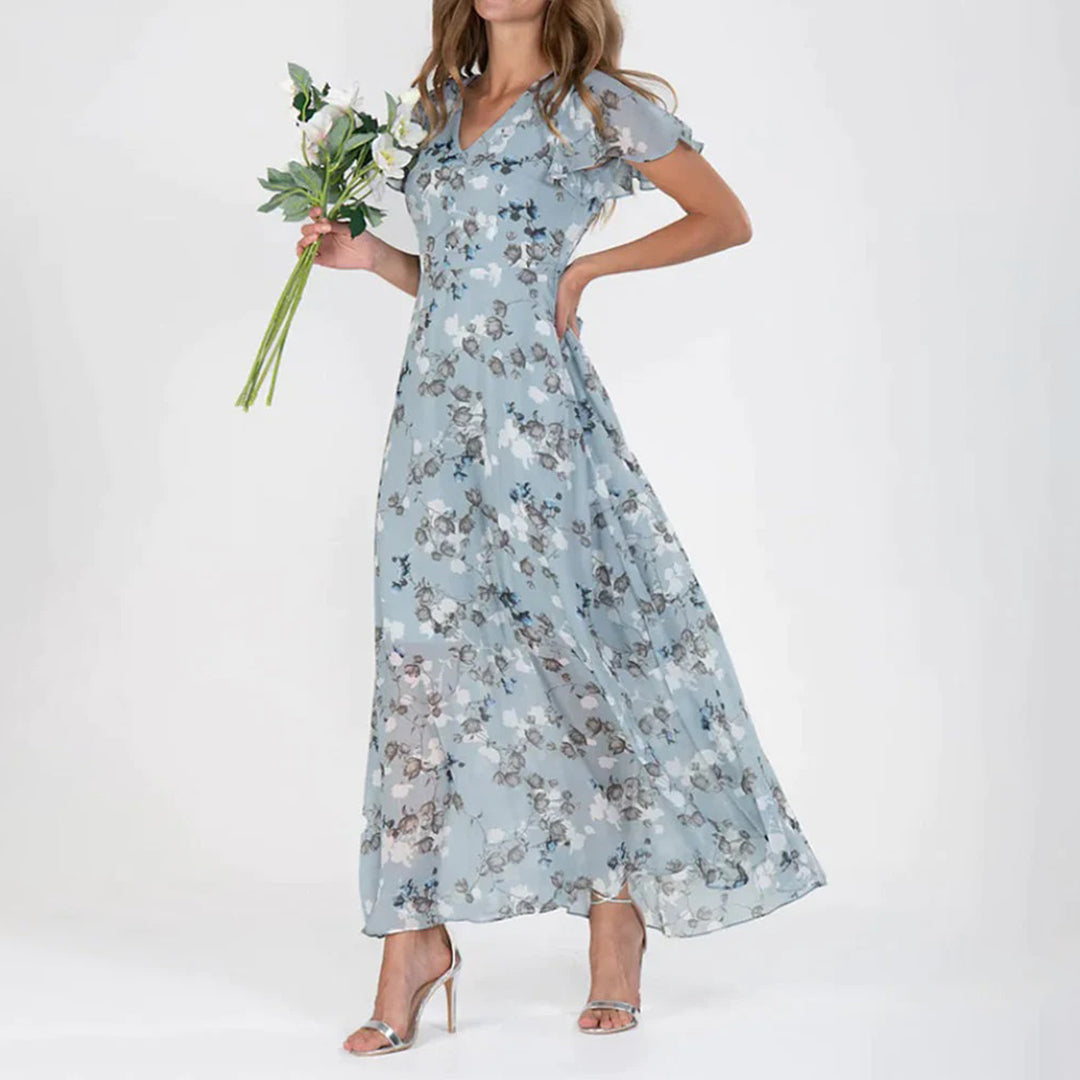 Elegante Maxi Jurk | Flatterend Silhouet & Zwierige Valling