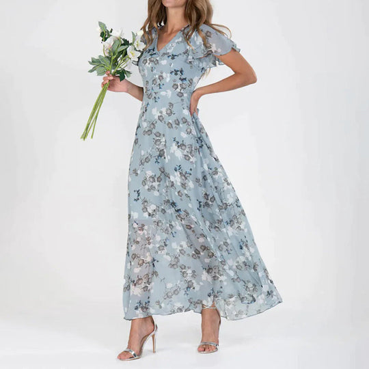 Elegante Maxi Jurk | Flatterend Silhouet & Zwierige Valling