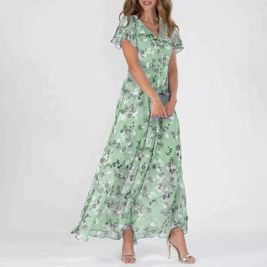 Elegante Maxi Jurk | Flatterend Silhouet & Zwierige Valling