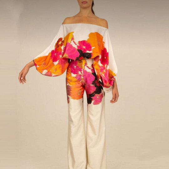 Elegante Tweedelige Satijnen Set Dames 3