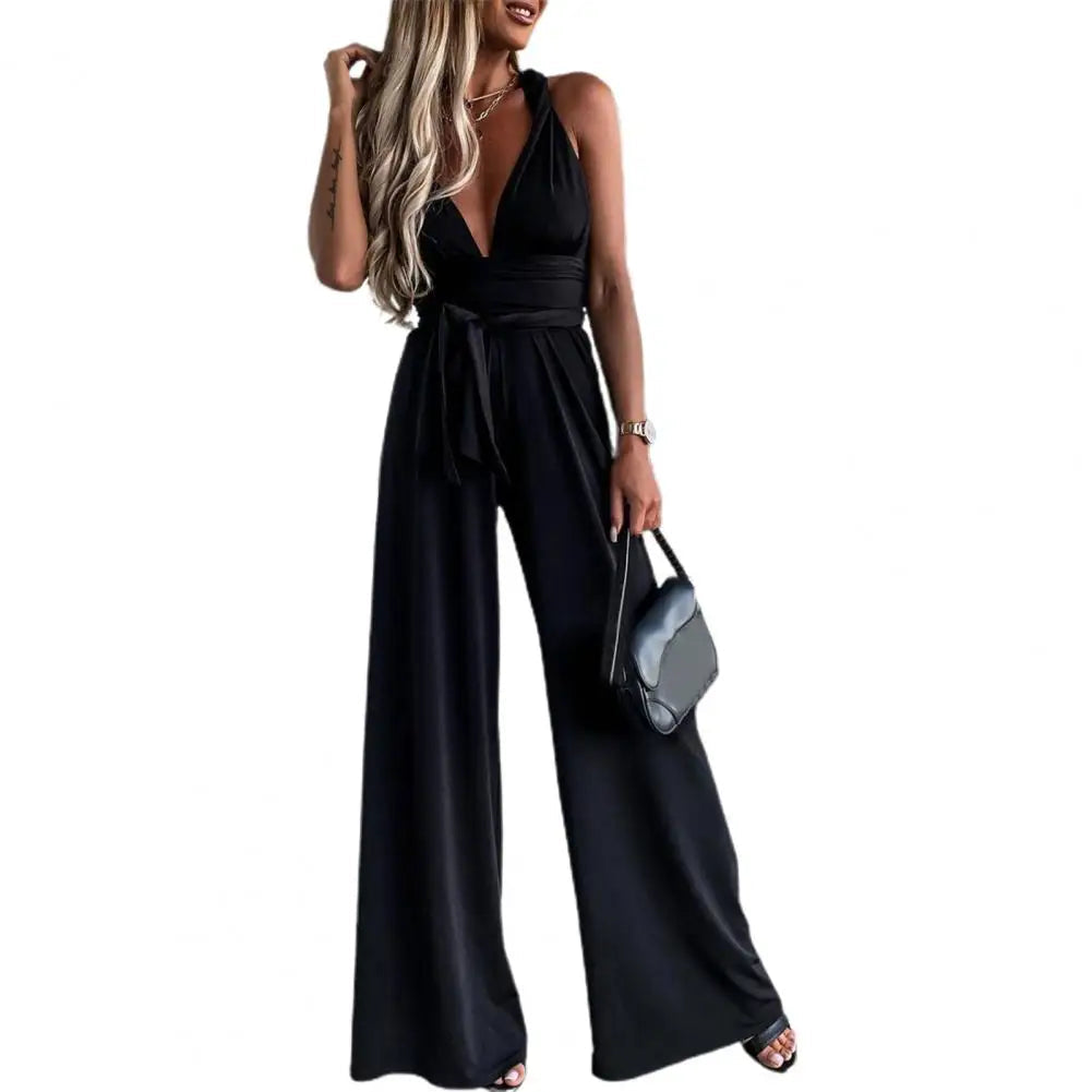 Elegante jumpsuit met gekruiste rug 5