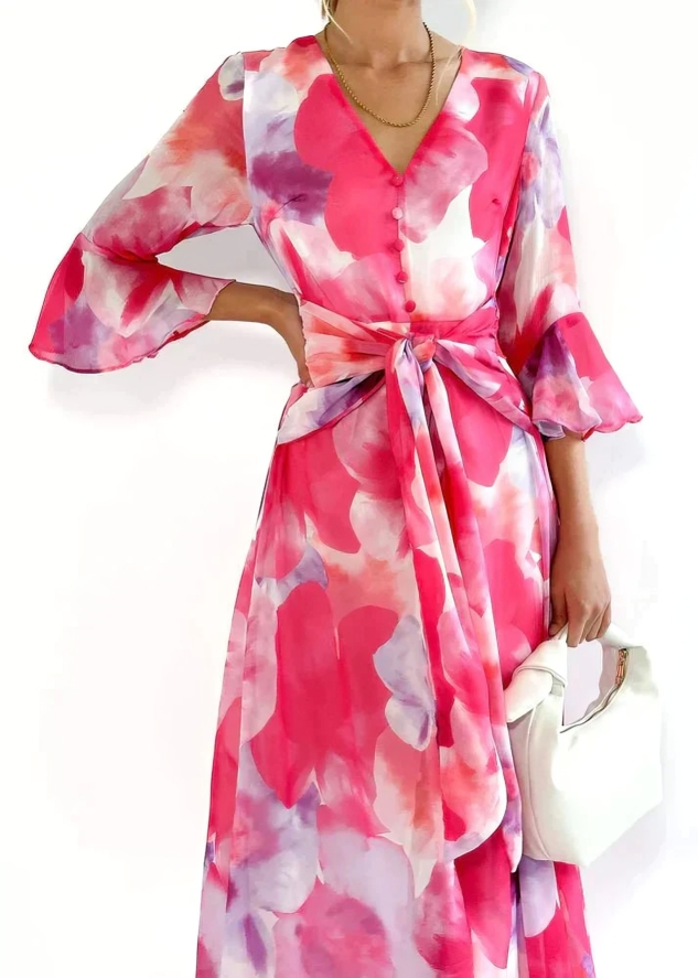 Elegante kleurrijke jurk voor vrouwen 1