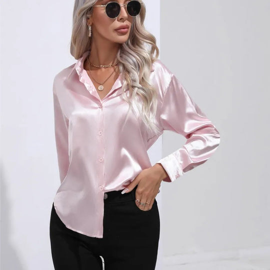 Elegante satijnen blouse 1