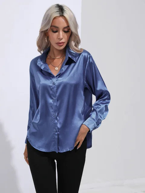 Elegante satijnen blouse 10