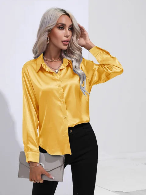Elegante satijnen blouse 11