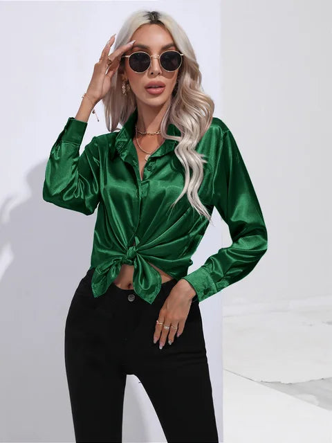 Elegante satijnen blouse 13