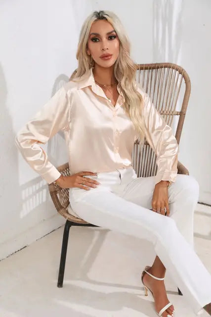 Elegante satijnen blouse 16