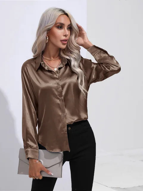 Elegante satijnen blouse 17