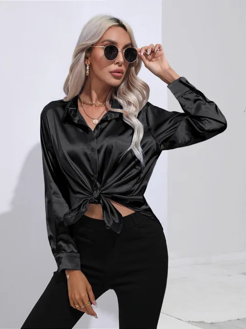 Elegante satijnen blouse 18