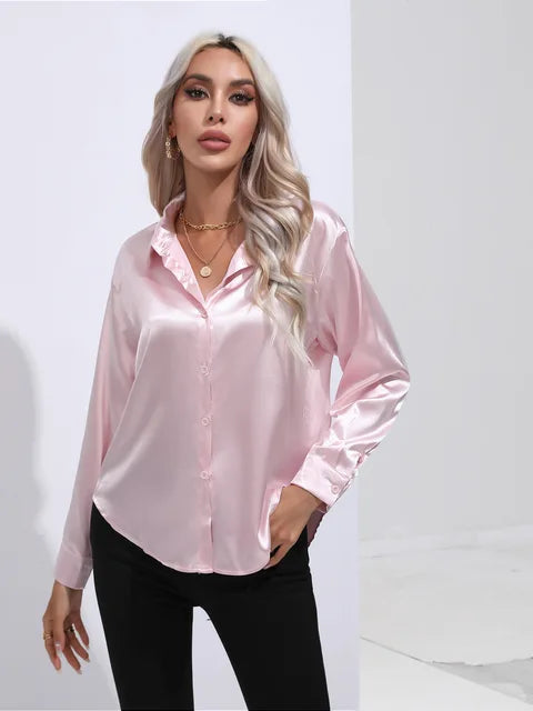 Elegante satijnen blouse 19