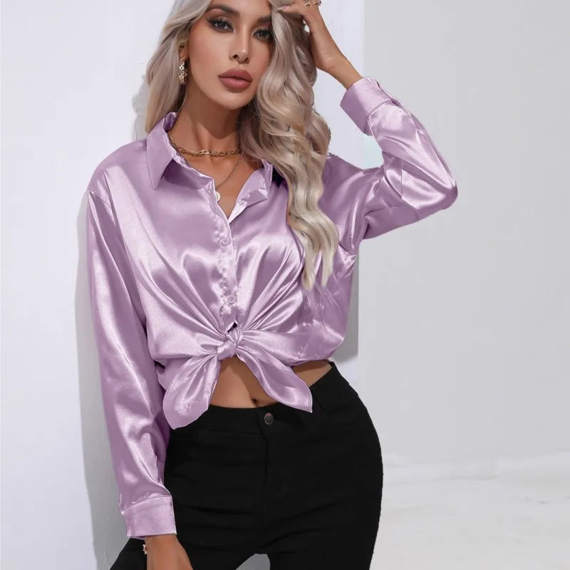 Elegante satijnen blouse 3