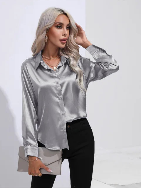 Elegante satijnen blouse 5
