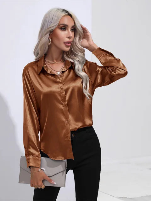 Elegante satijnen blouse 7