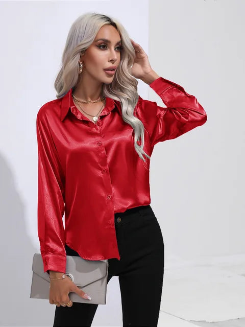 Elegante satijnen blouse 9