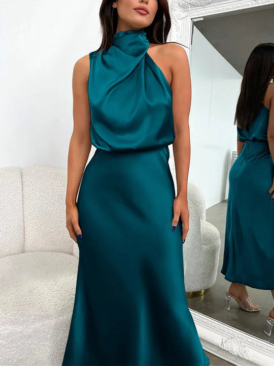Elegante satijnen jurk 1