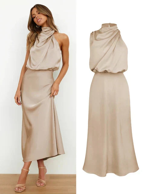 Elegante satijnen jurk 10