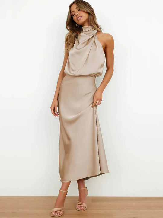 Elegante satijnen jurk 4