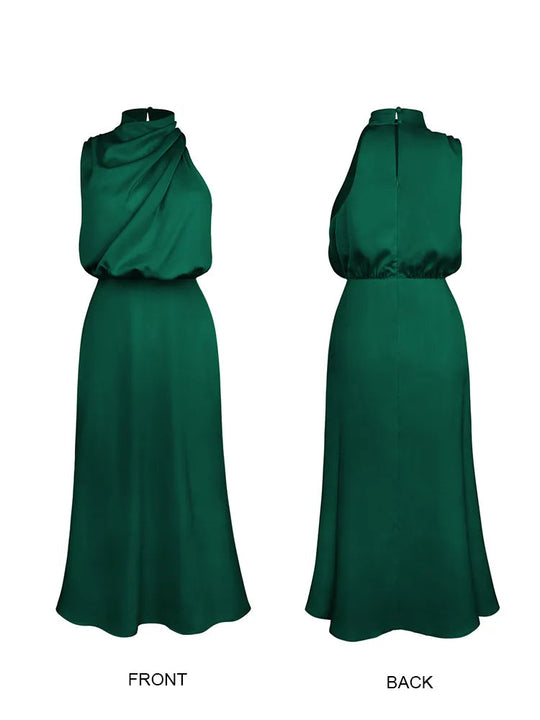 Elegante satijnen jurk 6
