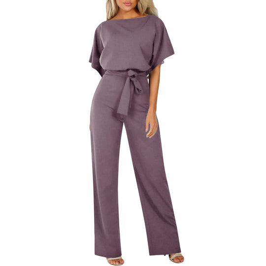 Eleganter Jumpsuit Damen mit Taillengürtel - Clarissa 3
