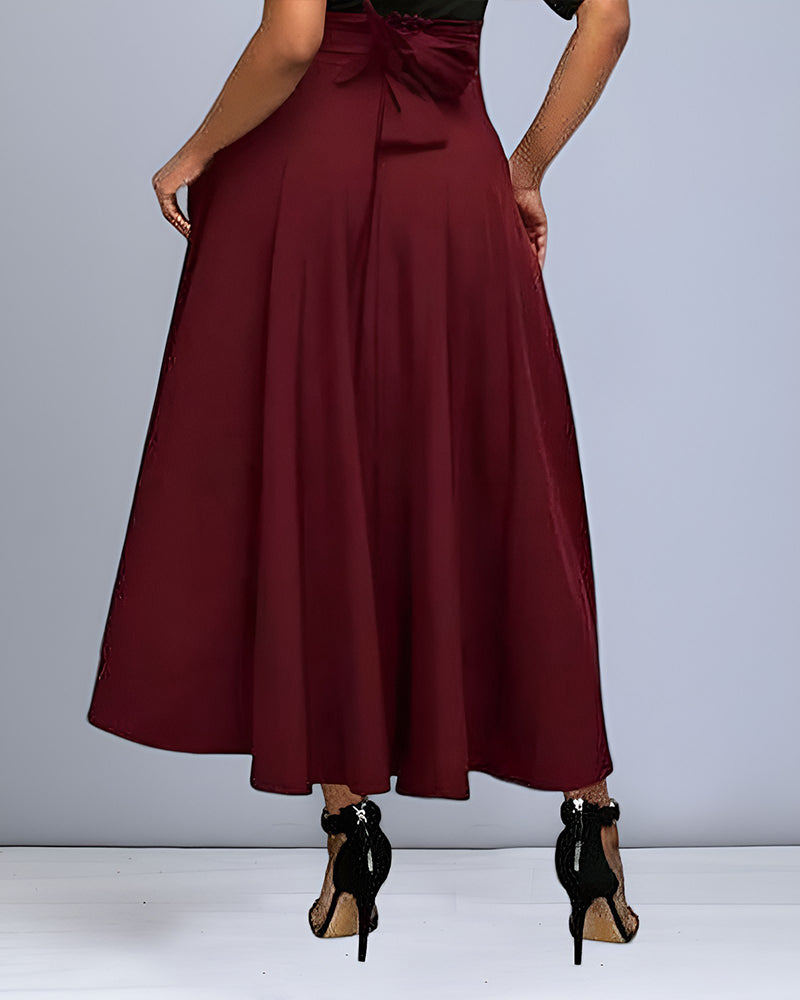 Eleganter Langer Rock Damen mit Hoher Taille – Saphira