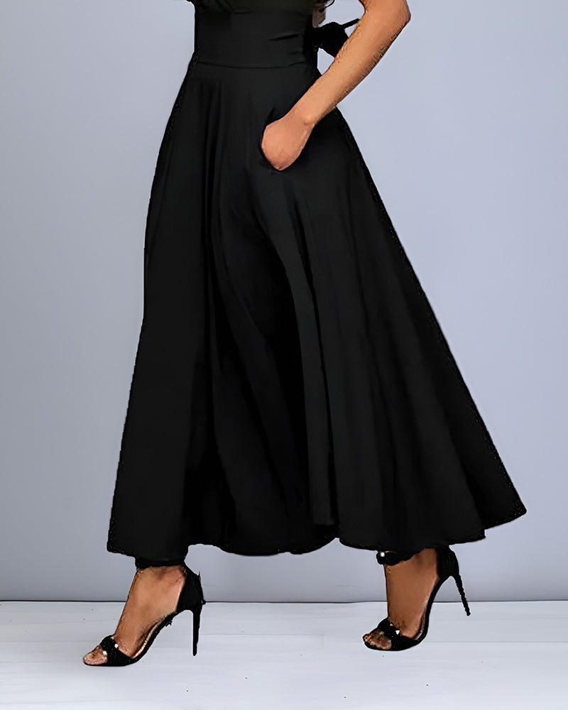 Eleganter Langer Rock Damen mit Hoher Taille – Saphira