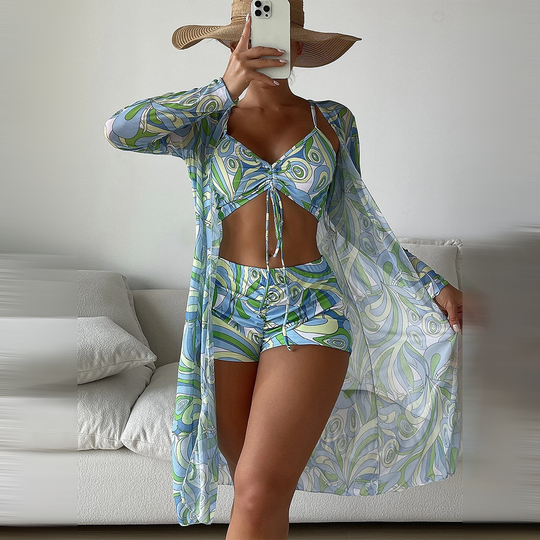 Elegantes 3-teiliges Bade-Set Damen - Fenna