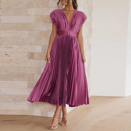 Elegantes Ärmelloses Maxi-Galakleid Damen mit V-Ausschnitt - Sophie