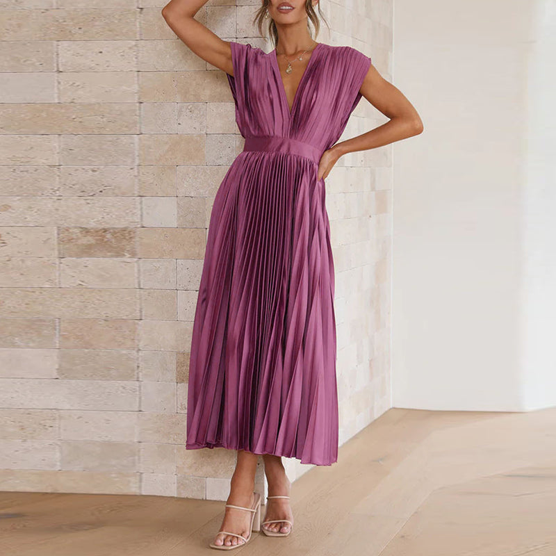 Elegantes Ärmelloses Maxi-Galakleid Damen mit V-Ausschnitt - Sophie