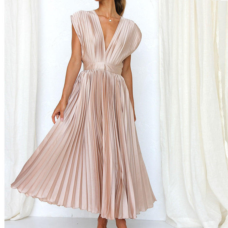 Elegantes Ärmelloses Maxi-Galakleid Damen mit V-Ausschnitt - Sophie