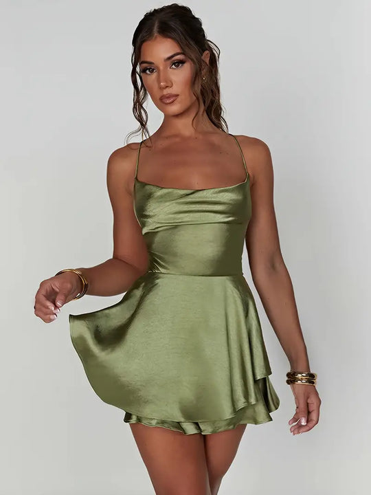 Elegantes Geripptes Mini-Cocktailkleid Damen - Sharon 4