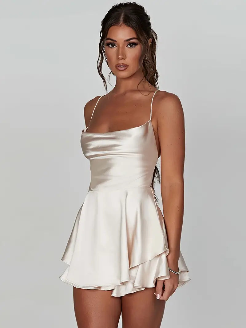 Elegantes Geripptes Mini-Cocktailkleid Damen - Sharon 5