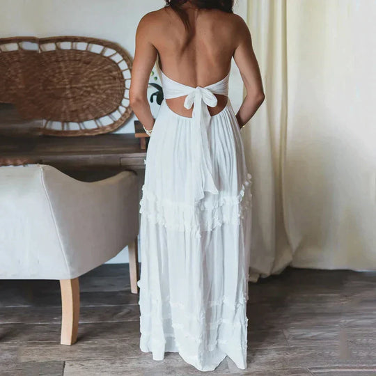 Elegantes Maxi-Sommerkleid Damen mit Cut-out-Details - Haley