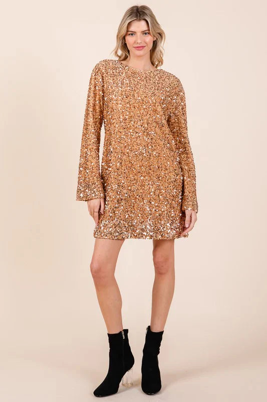 Elegantes Mini-Cocktailkleid Damen mit Glitzerdetails - Sera 2