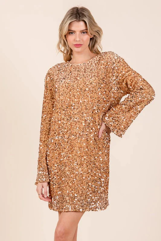Elegantes Mini-Cocktailkleid Damen mit Glitzerdetails - Sera 4
