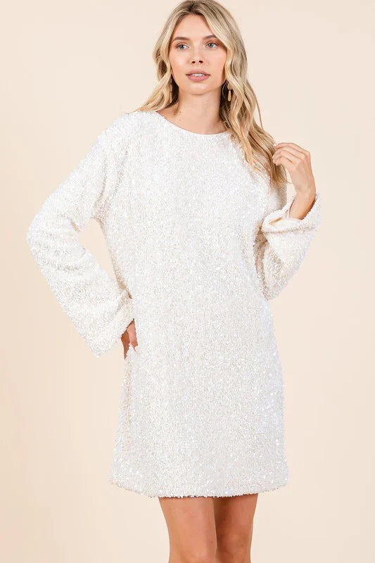Elegantes Mini-Cocktailkleid Damen mit Glitzerdetails - Sera 5