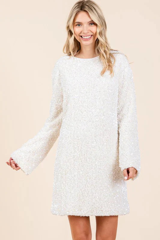 Elegantes Mini-Cocktailkleid Damen mit Glitzerdetails - Sera 1