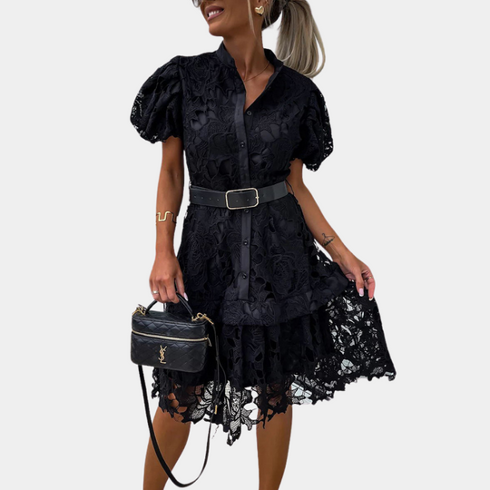Elegantes Mini-Spitzenkleid Damen - Sidra 3