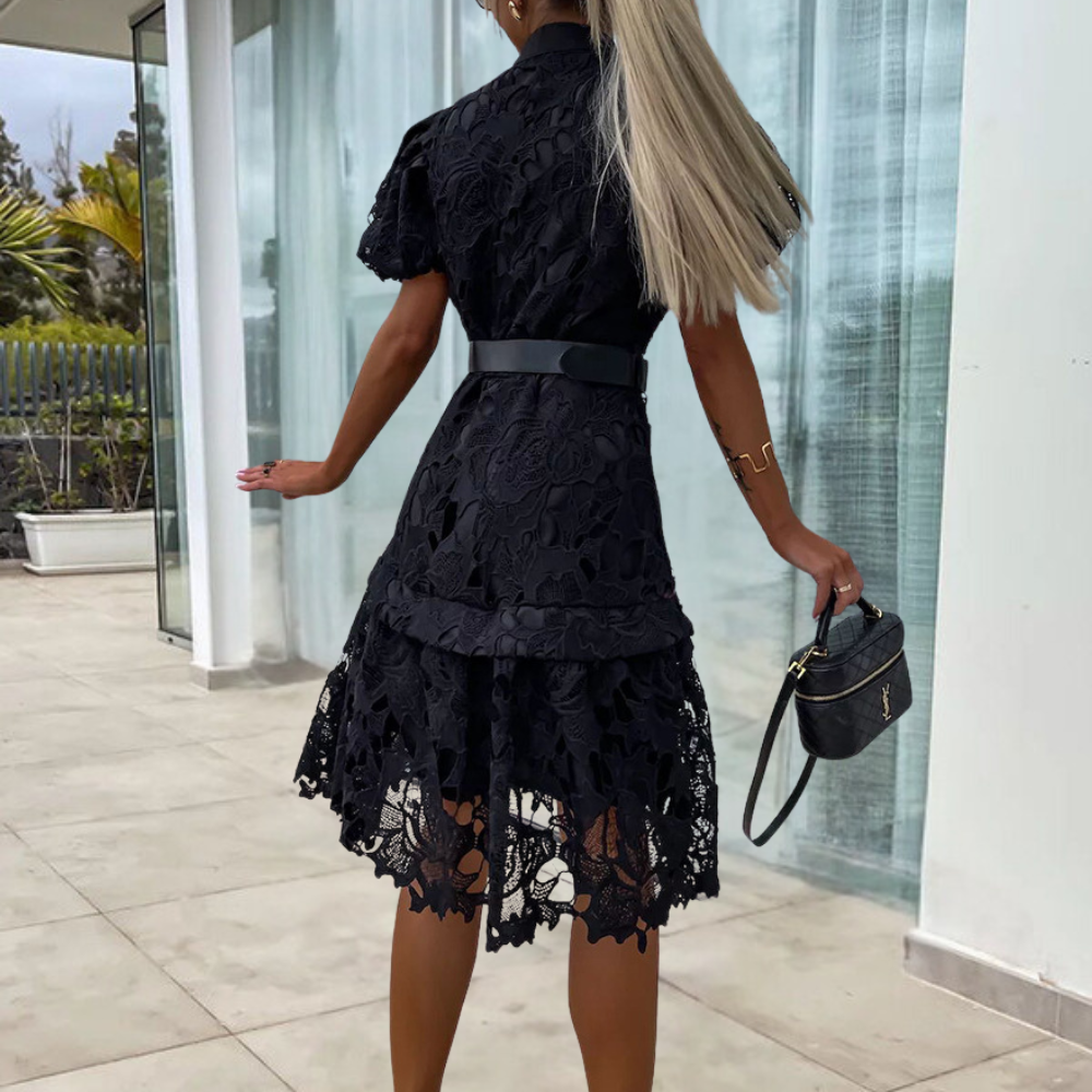 Elegantes Mini-Spitzenkleid Damen - Sidra 4