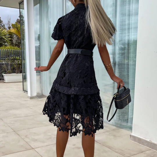 Elegantes Mini-Spitzenkleid Damen - Sidra 4