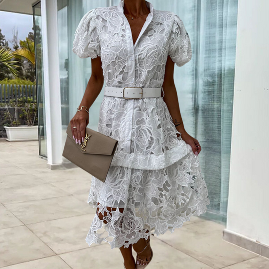 Elegantes Mini-Spitzenkleid Damen - Sidra 5