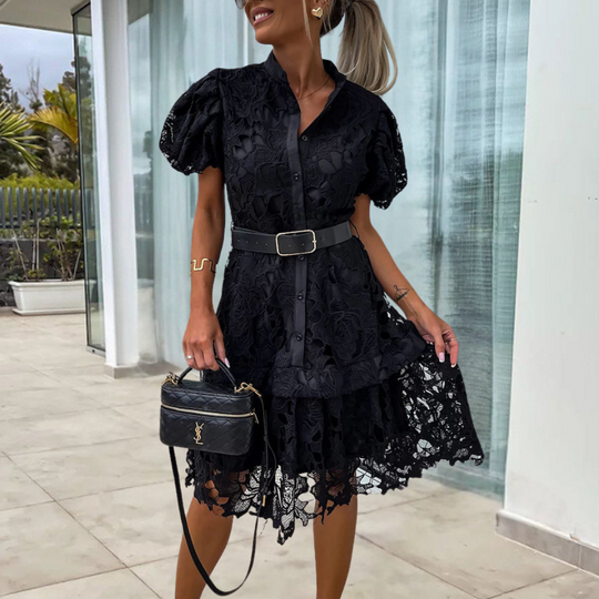 Elegantes Mini-Spitzenkleid Damen - Sidra 7