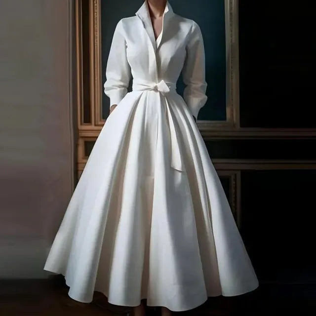 Elegantes Weißes Maxikleid Damen - Penelope 1